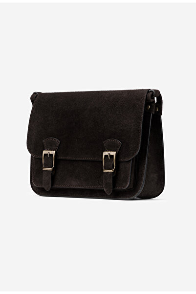 Dasha Dark brown suede Leather 's bag