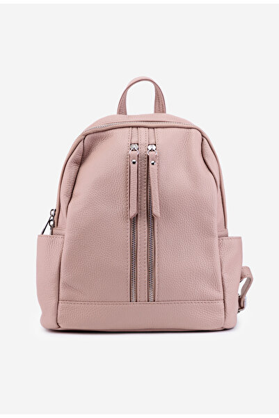Dasha Rucsac dama din piele naturala roz pudra