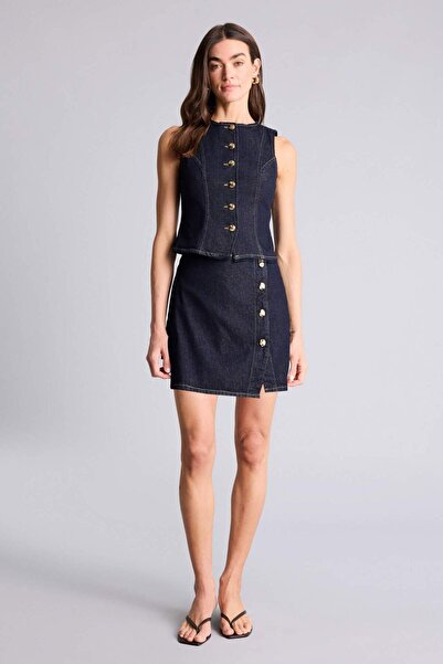 DeFacto Jean Şort Etek H0817AX26SP