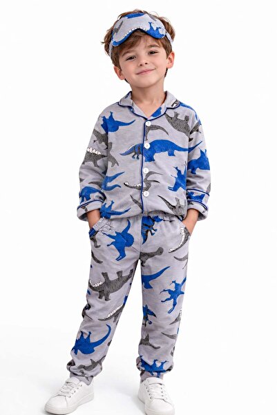 ModaPlaza Boy's Dinosaur Printed Pajama Set