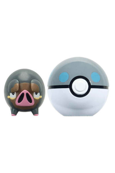 Sunman Pokemon Clip ‘N’ Go Poke Topu ve Figür Seti POK/95057-B - Lechonk Ve H...