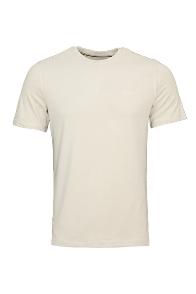 Guess Shirt Kurzarm T-Shirt BASIC PIMA mit Rundhalsausschnitt in Slim Fit