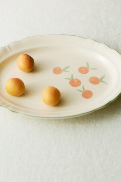 H&M Elde Boyanmış Stoneware Servis Tabağı