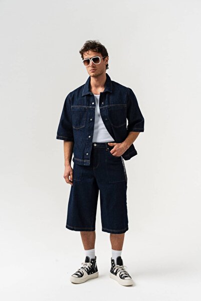 go gang own Σετ πουκάμισο και τζιν σορτς Syndicate Τζιν oversized