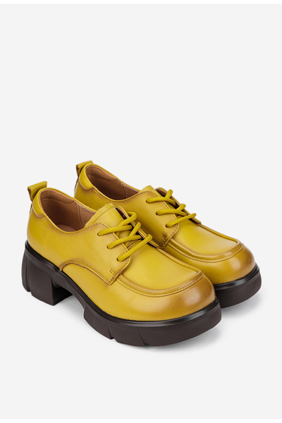 Dasha NUR women's shoes, mustard yellow, made of natural Leather