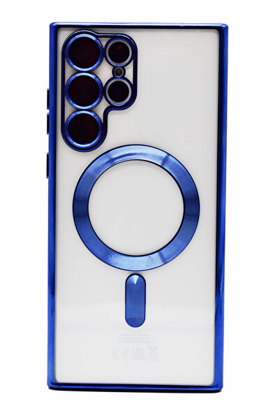 OEM Husa Luxury Magnetica, protectie camere, pentru Galaxy S22 Ultra, Albastr...