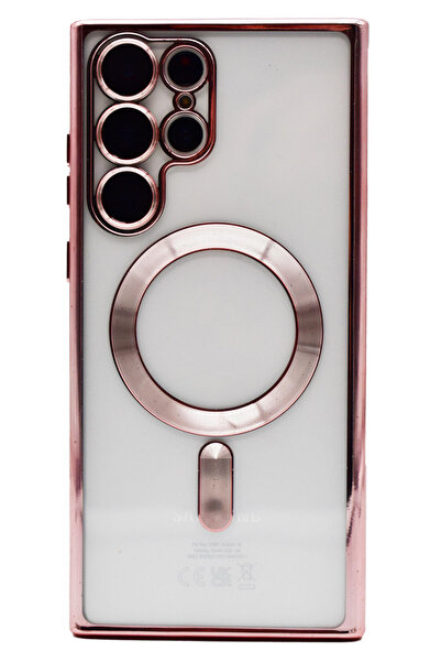 OEM Husa Luxury Magnetica, protectie camere, pentru Galaxy S23, Rose gold