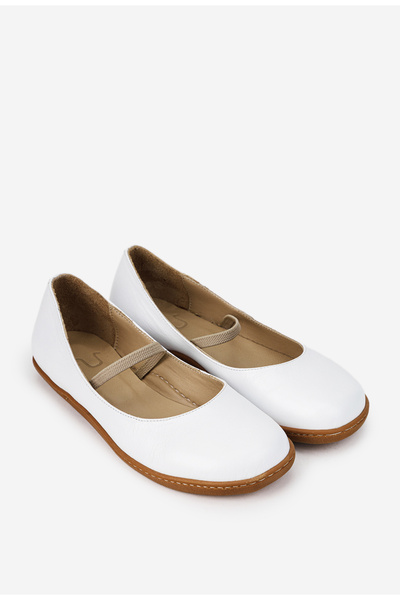 Dasha Balerini dama NUR albi din piele naturala