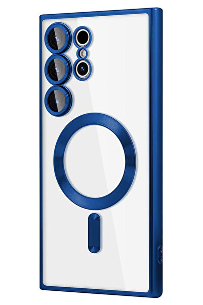 OEM Husa Luxury Magnetica, protectie camere, pentru Galaxy S24 Ultra, Albastru