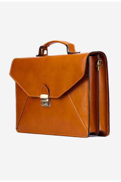 Dasha Men's brown briefcase made of genuine Leather