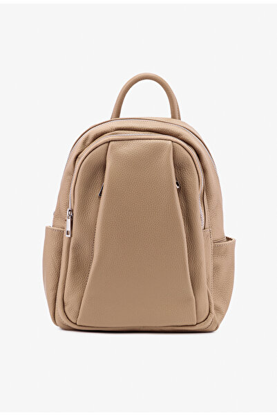 Dasha Rucsac dama taupe din piele naturala