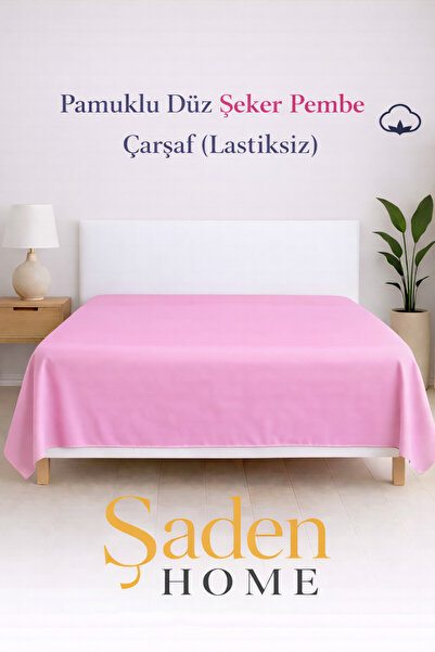 SADEN HOME Pamuk KOMADA DVOJNIH ČARŠAVA U RUŽIČASTOJ BOJI