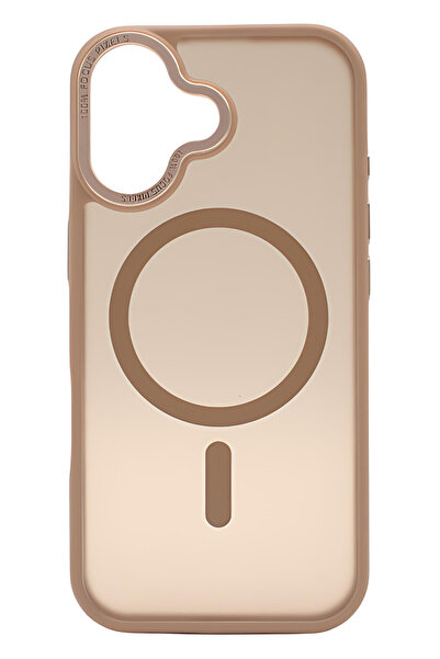 VERTEK Διαφανές ματ μαγνητική θήκη σιλικόνης για iPhone 17 - Χρυσή