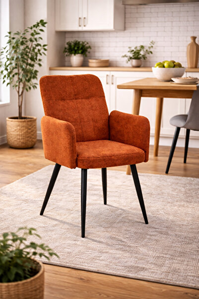 N.zone A modern chair Puffer in olive green velvet fabric with black metal le...