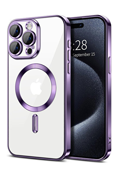 OEM Husa Luxury Magnetica, protectie camere, pentru iPhone 15 Pro Max, Mov