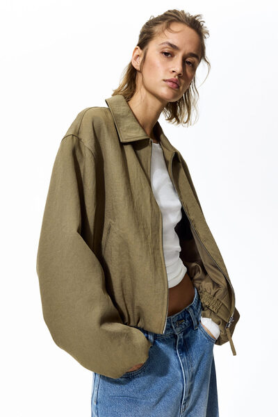 H&M Etek Ucu Balon Kesimli Oversize Ceket