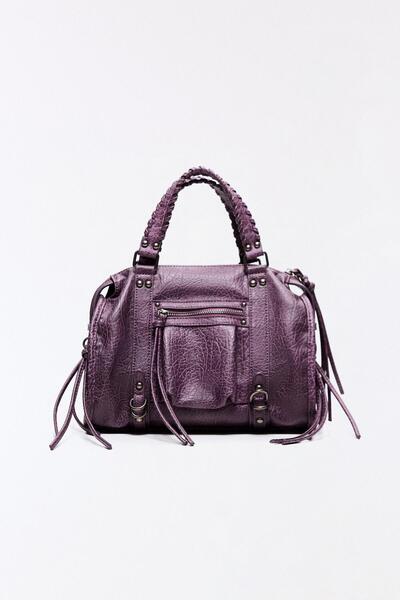 Bershka Saplı distressed bowling çanta