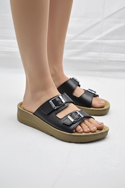 ISPARTALILAR P12 Udobne Ortopedski đon Dnevne Ženske Papuče Dvostruke Kopče Ž...