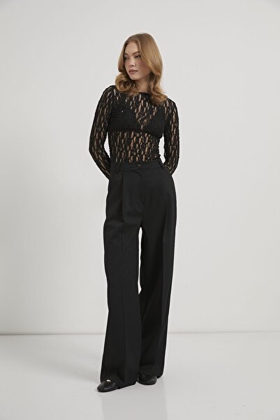 Arma Life ARMALIFE 213 Plisirane palazzo pantalone sa zadnjim džepovima i fil...