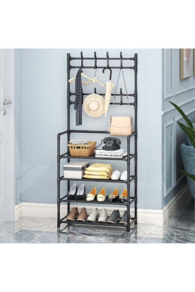 OEM Cuier haine cu suport pantofi MDSALE, 4 rafturi, 60 x 29.5 x 154 cm