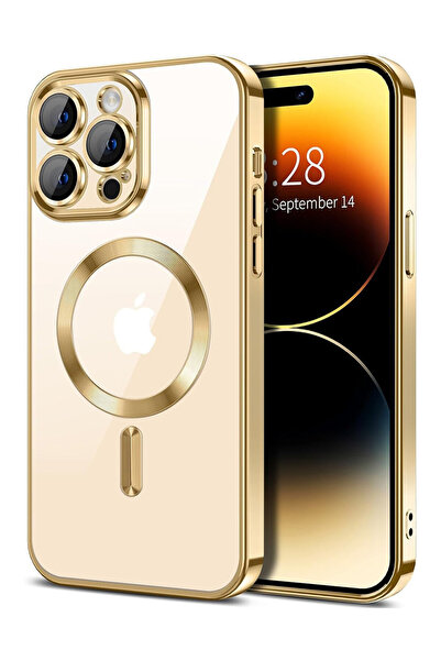 OEM Husa Luxury Magnetica, protectie camere, pentru iPhone 14 Pro Max, Auriu