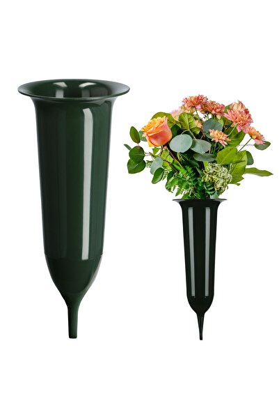 KADAX Vază Sticlă Pentru Piatră Funerară De Cimitir 23cm Piatră Funerară Pent...