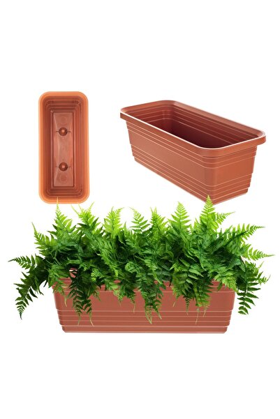 KADAX Ghiveci de balcon 40cm, culoare roșu cărămiziu, Kadax, teracotă