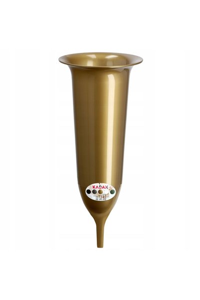 KADAX Vază Sticlă Pentru Piatră Funerară De Cimitir 23cm Piatră Funerară Pentru Flori Aurie