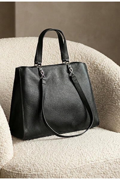Dasha Geanta dama din piele texturata neagra
