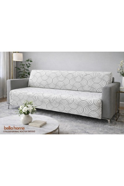 Bella Home Dot Tabanlı Kaymaz Koltuk Örtüsü (1 Adet) | 175x220 cm | Modern Ta...