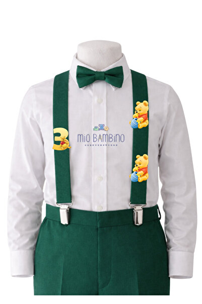 MİO BAMBİNO Winnie the Pooh Concept Suspender Bow Tie 3 Years Old Special Day...