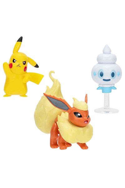 Sunman Pokemon Battle 3’lü Figür Seti POK/95155-E - Flareon – Vanillite – Pik...