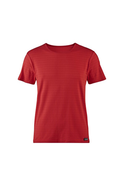 Bruno Banani Shirt Kurzarmshirt Check Line 2.0 mit Rundhalsausschnitt und Log...