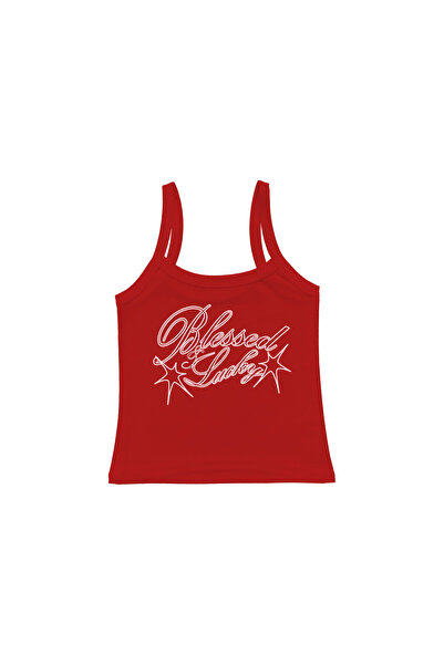 lethestudios بلوزة Blessed & Lucky ذات مطبوع أشرطة