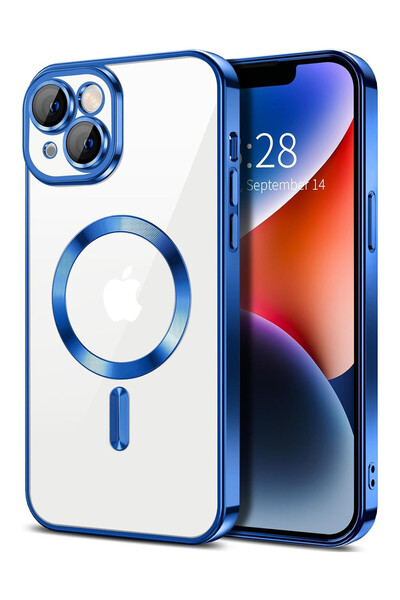 OEM Luxury Magnetic Case, camera protection, for iPhone 12, Dark Blue