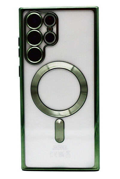 OEM Husa Luxury Magnetica, protectie camere, pentru Galaxy S22 Ultra, Verde i...