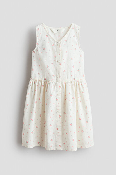 H&M Desenli Gofre Elbise