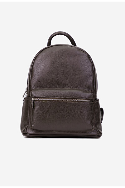 Dasha Women's Backpack made of brown textured Leather