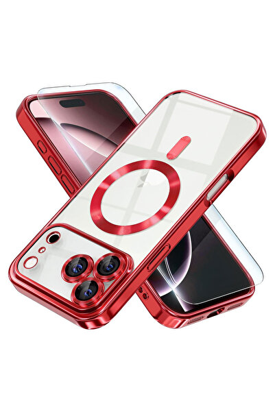 VERTEK Husa Luxury Magnetica, protectie camere, pentru iPhone 17 Pro Max, Rosu