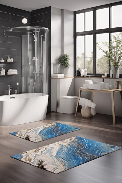 UnicUtil Σετ covorase baie 2 piese, Sophisticated Texture, UnicUtil, Πολύχρωμο