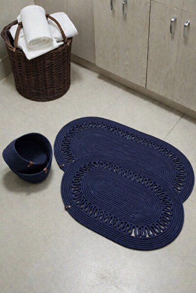 MaVaux Terra set od 4 kupatila – 2-delna ovalna prostirka i 2-delna ovalna ko...