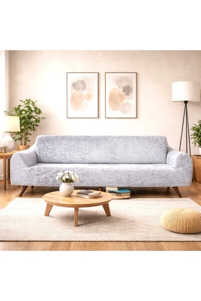 nurluk Velvet Fabric 3-Piece One-Piece Elastic Sofa Cover / Elastic Sofa Cover
