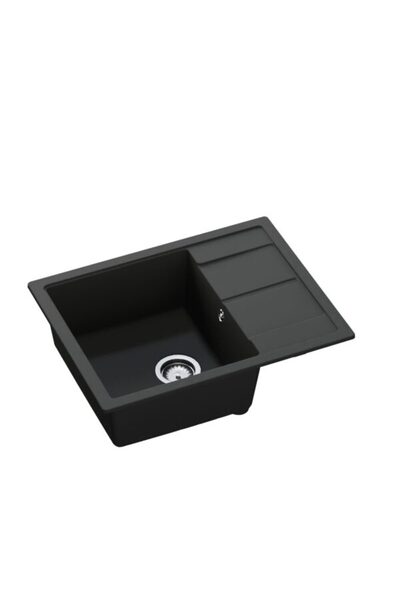 Hausberg Delia HBC-9901 kitchen sink, composite, black, 79 x 50 cm