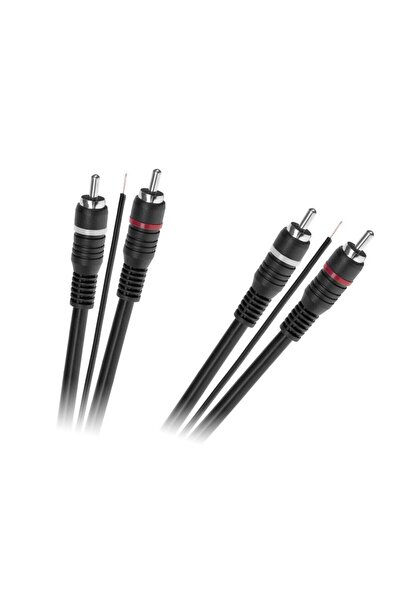 TRES Cablu audio 2 x RCA la 2 x RCA, Fir de control, Negru