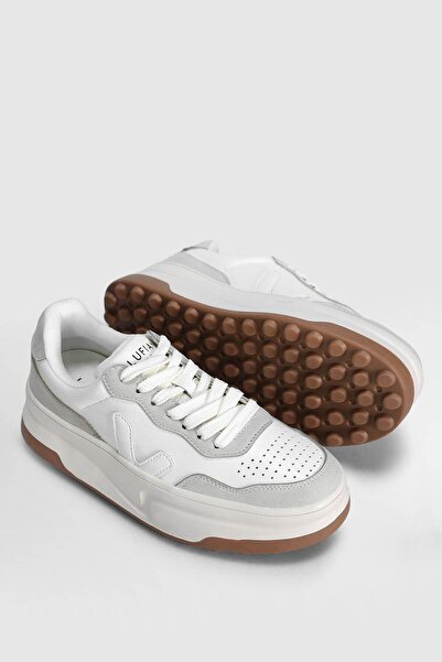 Lufian Γνήσιο δερμάτινο καθημερινό sneaker με κορδόνια, γυναικεία άνετα παπού...