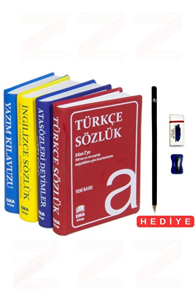 Mercan Okul Yayınları Yeni Nesil 4 Kitap Sözlük Seti-Kalem Seti Hediyeli