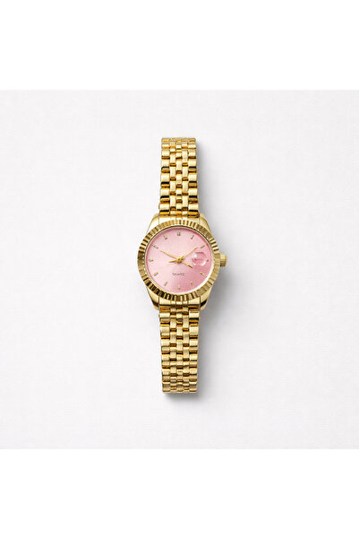 chd-store Nipon,Gold Color Cord Women Wrist Watch,Sweet Pink,1 Quality Material