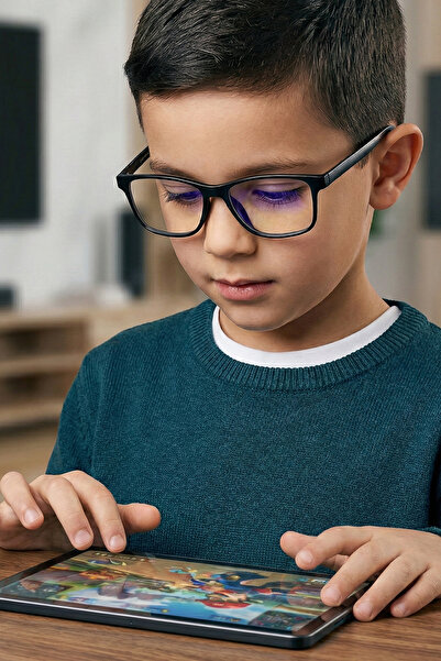 sun factory Black Color Children's Screen Glasses with Blue Light Filter 8108...