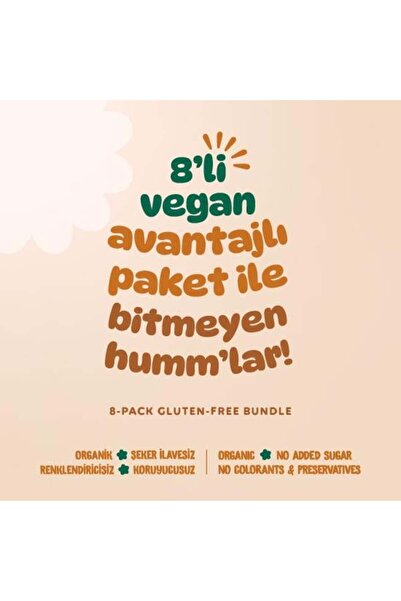 Humm Organic Kurabiye Paketi 8 Adet(4 Çeşit)