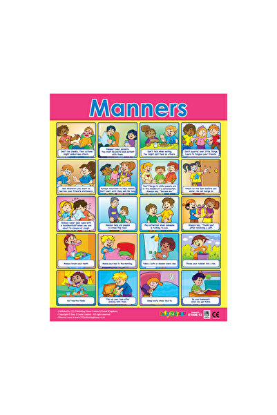 123Publishing House آداب السلوك - لوحة جدارية باللغة الإنجليزية